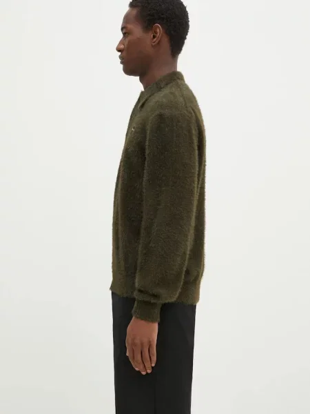Thisisneverthat Πουλόβερ SCT-Logo Shaggy Knit Polo πράσινο