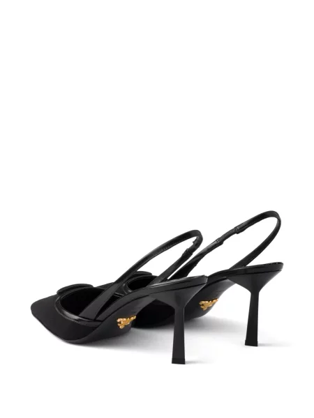 Pantofi cu toc Prada slingback negru