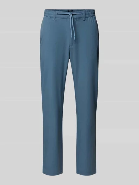 Spodnie materiałowe o kroju slim fit z elastycznym pasem Mcneal niebieskie