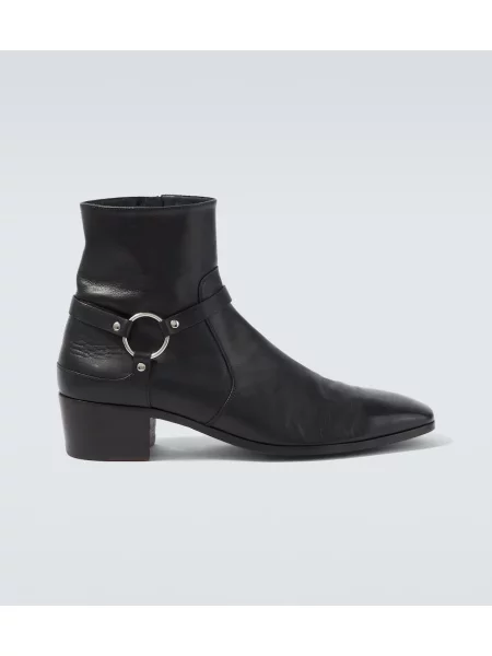 Cizme scurte Tom Ford din piele negru