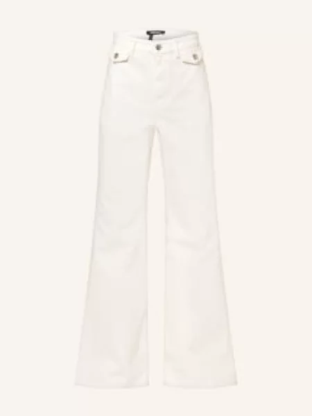 Rotate Džíny S Rozšiřujícími Se Nohavicemi raw white denim bílé