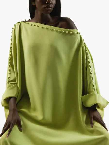 Rochie Taller Marmo cu un umăr gol verde
