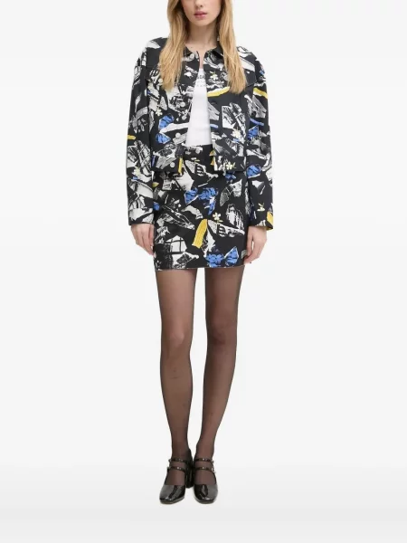 Kurtka jeansowa Moschino Jeans o krotszym kroju czarna