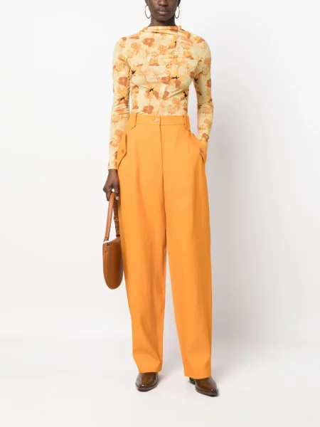 Kelnės Alberta Ferretti oranžinė