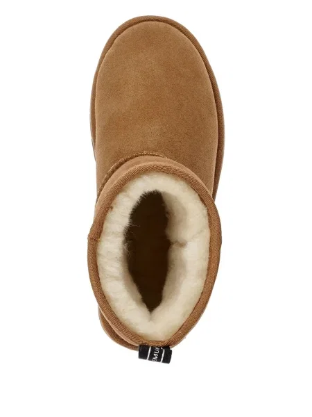 Botine Emu Australia cu platformă din piele de oaie maro