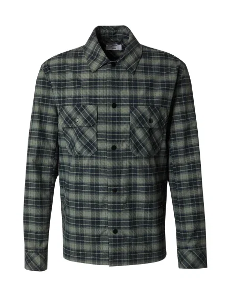 DAN FOX APPAREL Košile Koray zelená / tmavě zelená černá