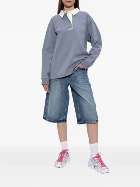 Pantaloni scurți Samsøe Samsøe albastru