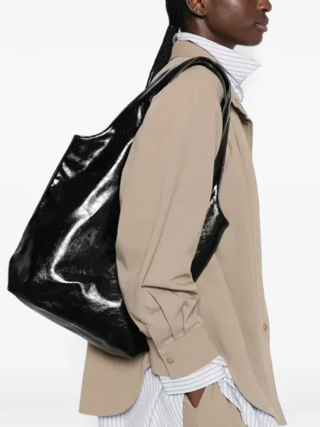 Geantă shopper A.p.c. cu imagine negru