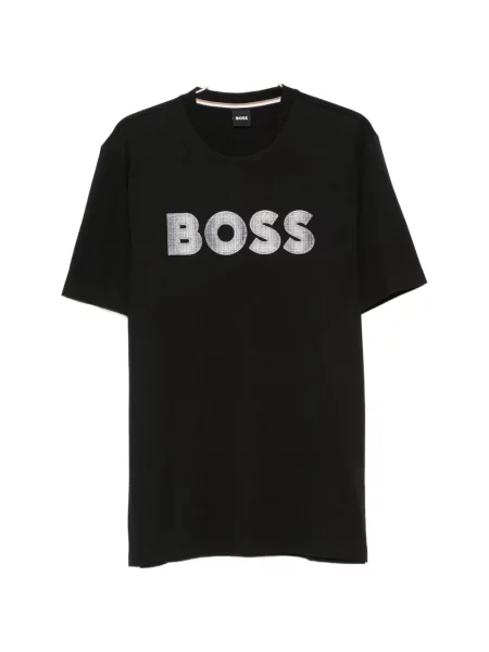 Tricou Boss cu autograf negru