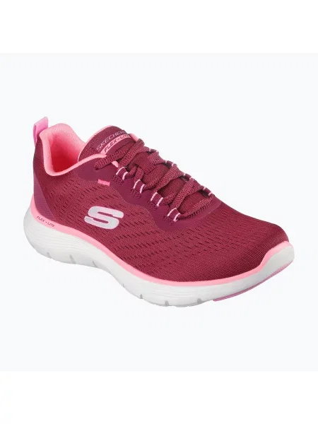 Buty SKECHERS Flex Appeal New Path burgundy czerwone