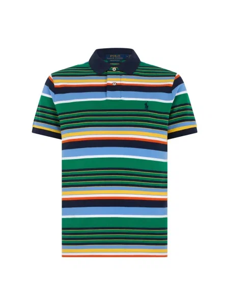 Koszulka polo o kroju slim fit z czystej bawełny Polo Ralph Lauren zielona
