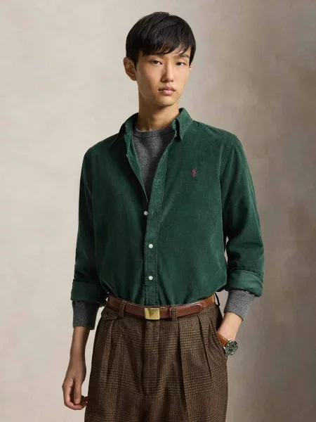 POLO RALPH LAUREN Ing | Custom fit | kordbársony zöld