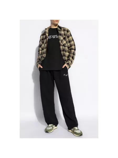 Wielobarwność koszula Off-white w kratkę flanelowa biała