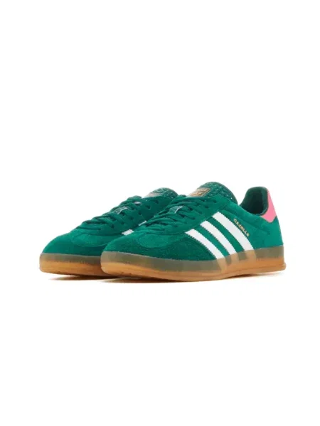 Lniane sneakersy Adidas Gazelle retro zielone