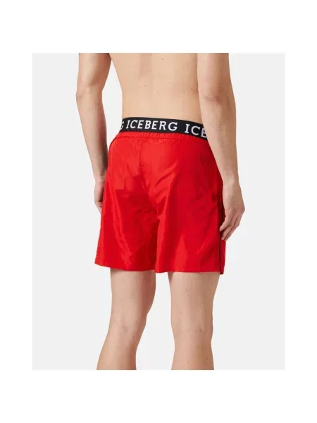 Kąpielówki Iceberg z logo czerwone