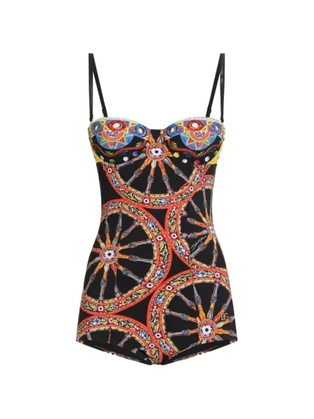 Sutien balconette Dolce & Gabbana cu imagine negru
