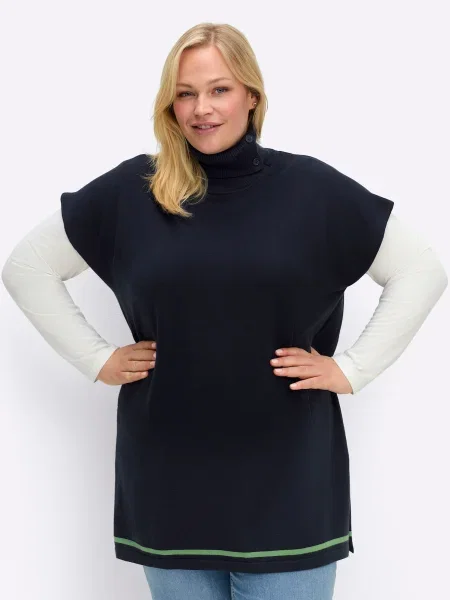 SHEEGO Pulover bleumarin verde