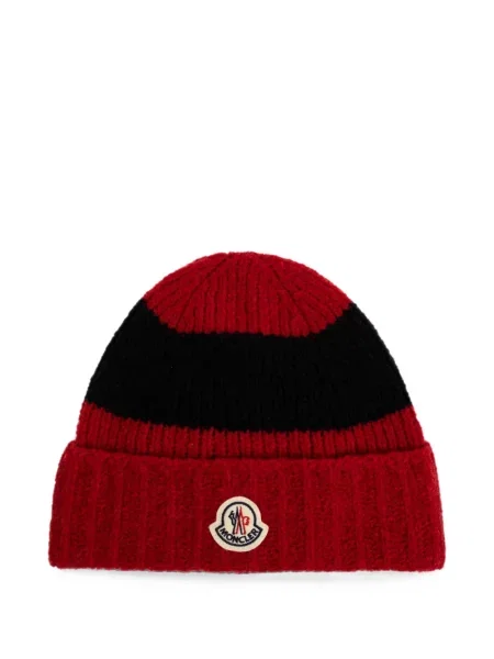 Căciulă Moncler cu dungi cu autograf roșu