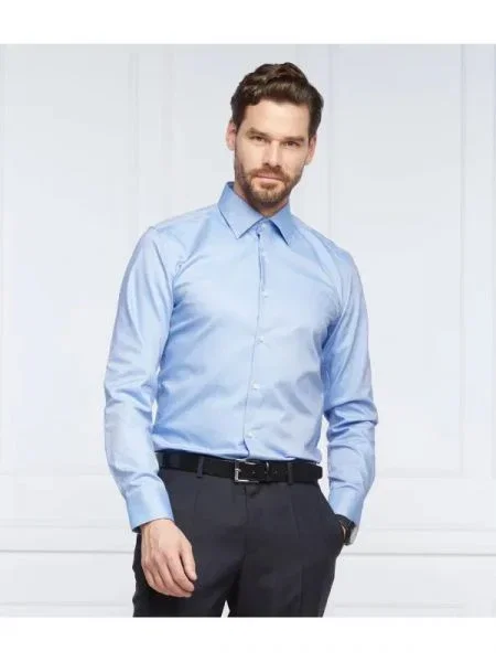 BOSS BLACK Cămașă | easy iron negru