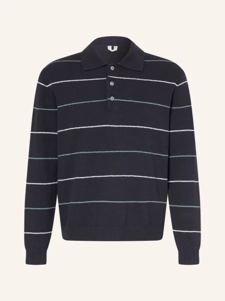 Arket Sweter Polo blau biała