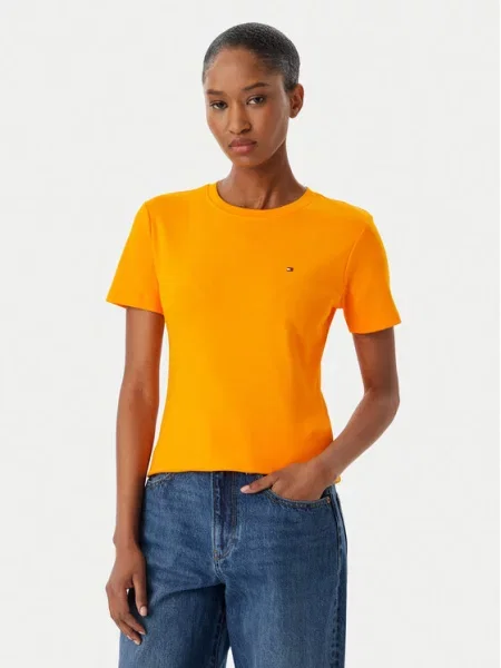 Тениска Tommy Hilfiger оранжево
