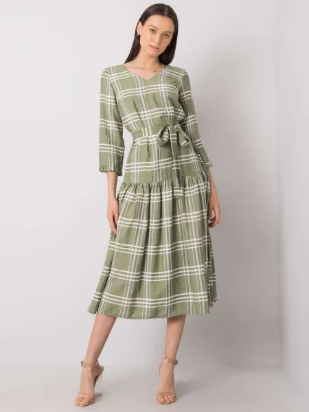 Odgovarati haljina Fashionhunters kaki