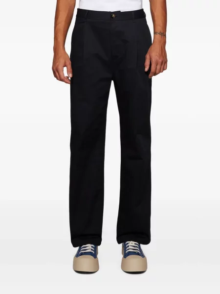 Pantaloni Marni cu picior lat negru