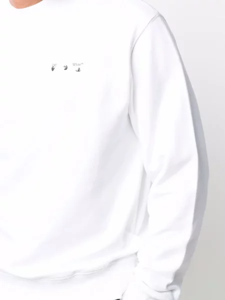 Φούτερ Off-white με σχέδιο λευκό