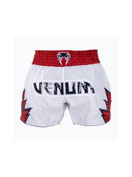 Тренувальні шорти для муай-тай Venum Inferno білий/червоний білі