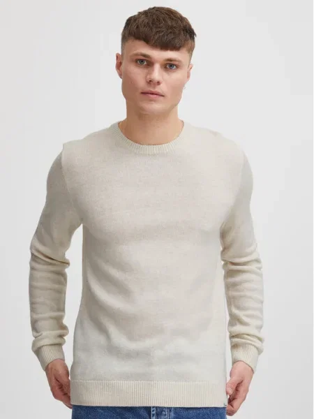 Solid Pulover Regular Fit bej
