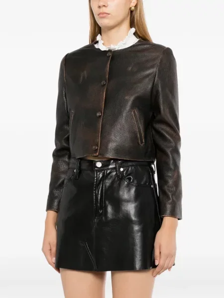 Geanta de piele Cynthia Rowley maro