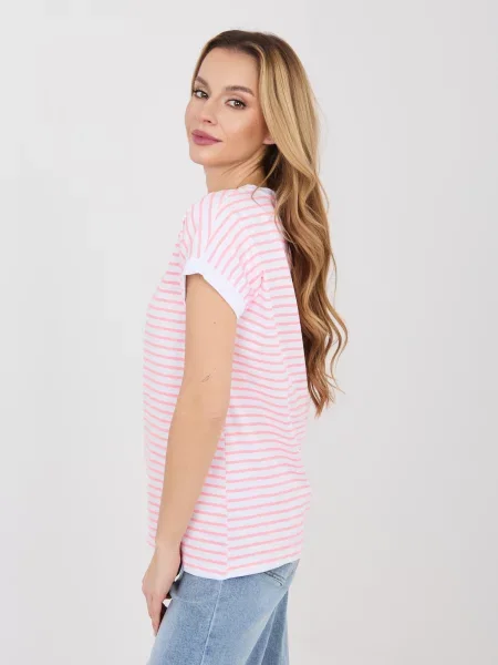 Gulerat tricou Relevance alb