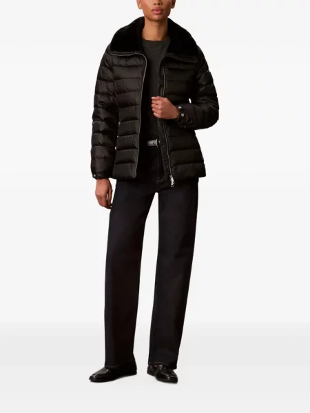 Matlasat geacă Calvin Klein cu blană negru