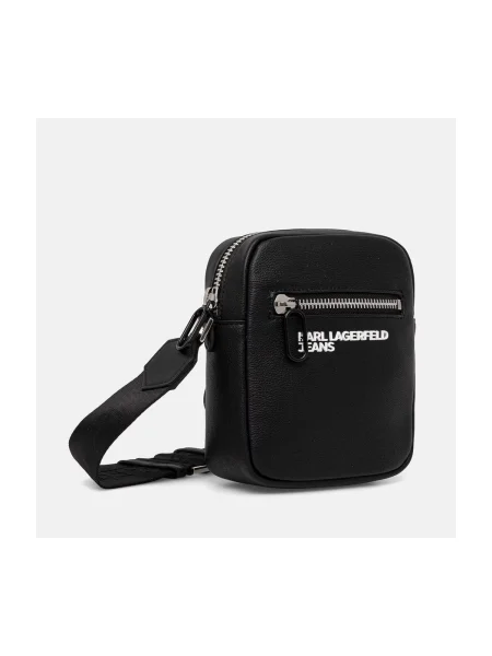 KARL LAGERFELD JEANS Taška cez rameno ESSENTIAL / biela čierna