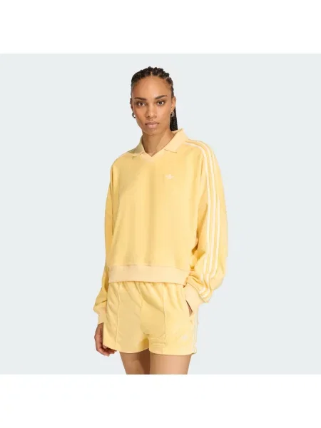 Polokošile TERRY TOWEL V NECK LONG SLEEVES oranžové