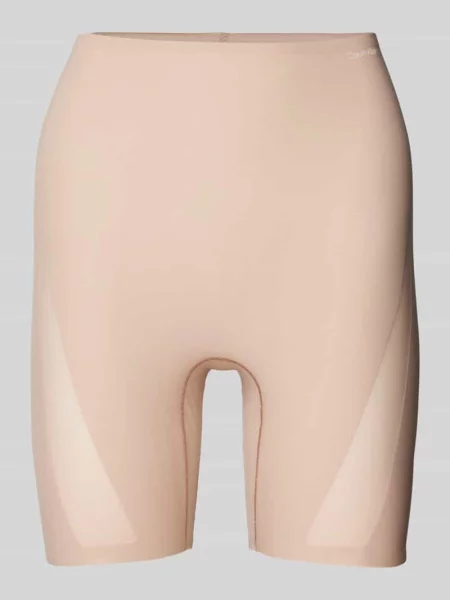 Spodnie z nadrukiem z logo Calvin Klein beżowe