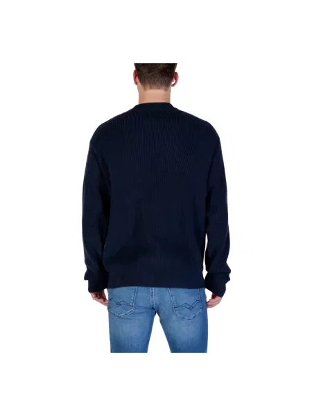 Calvin Klein Jeans sweter z dzianiny Mężczyźni jednolity M niebieski