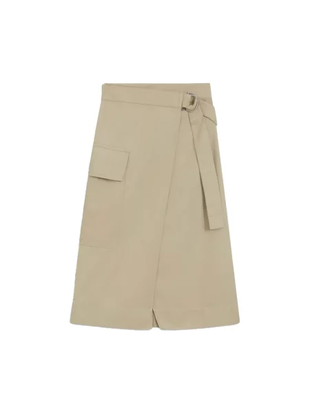 Spódnica midi Hugo do kolan beżowa
