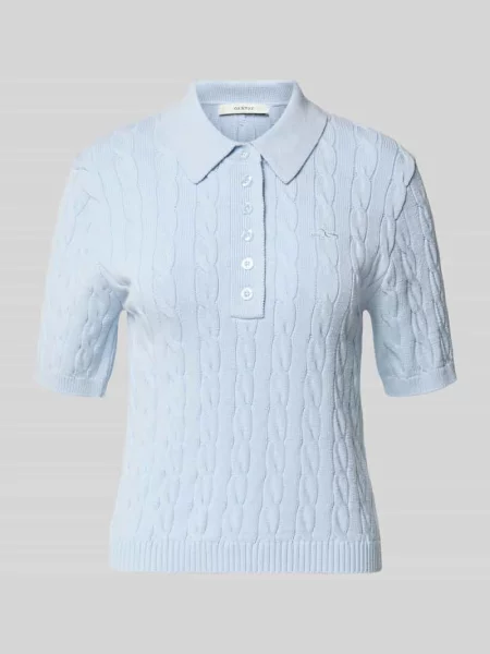 Koszulka polo z mieszanki krój slim fit model Thilla' Gestuz niebieska