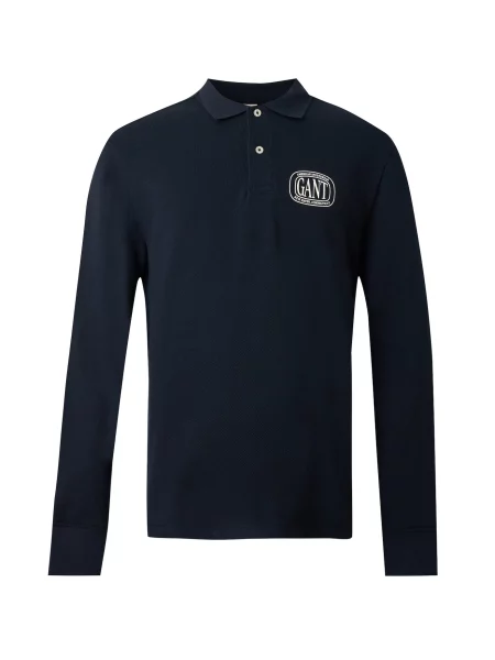 GANT Tricou bleumarin alb