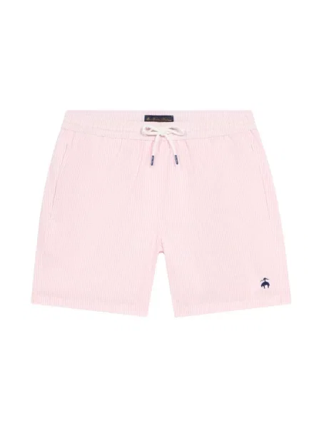 Spodnie Brooks Brothers w paski z paskiem różowe