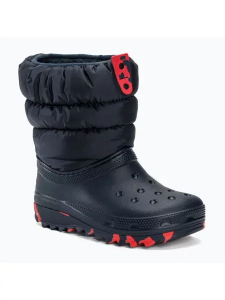 Śniegowce juniorskie Crocs Classic Neo Puff navy granatowe