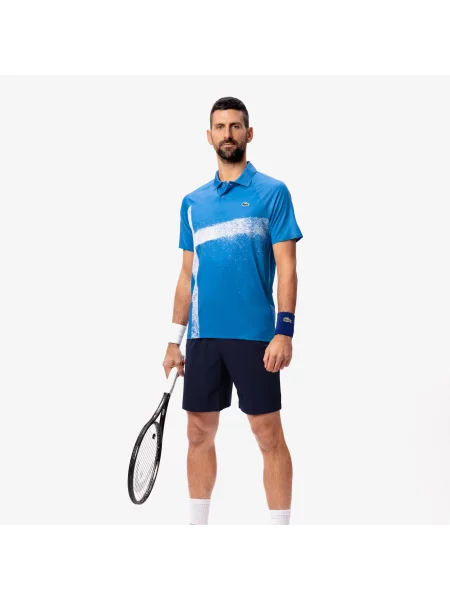 Lacoste Koszulka Polo Tennis X Novak Djokovic On Court niebieski