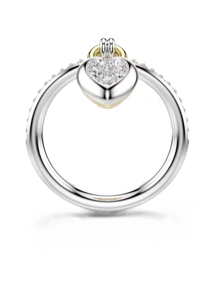 Inel Swarovski cu motiv cu inimi