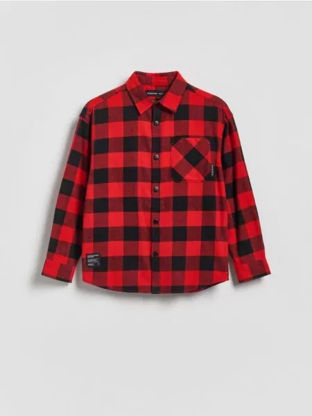 Рубашка в клетку Reserved красная