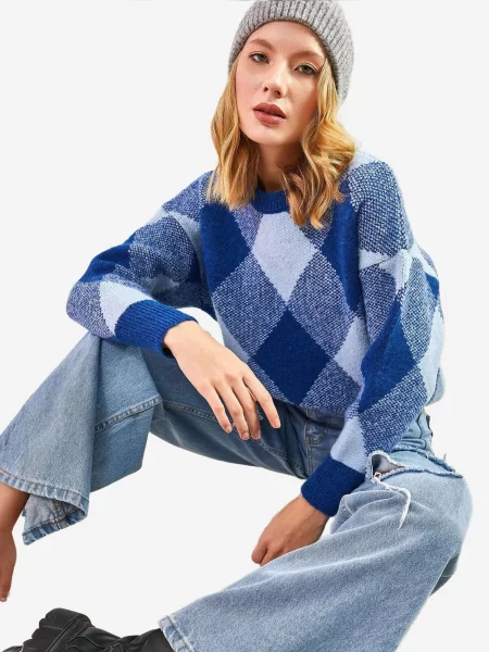 Bianco Lucci Svetr Pullover' modrá
