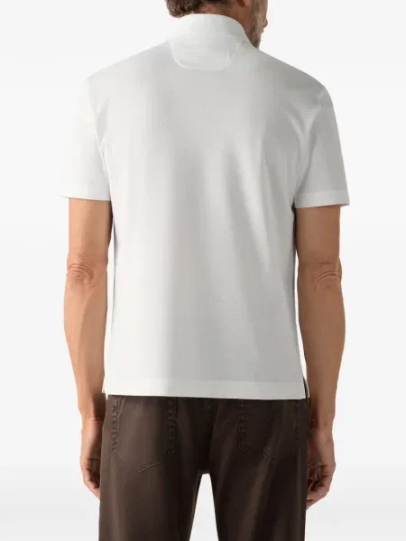 Tricou polo Zegna alb