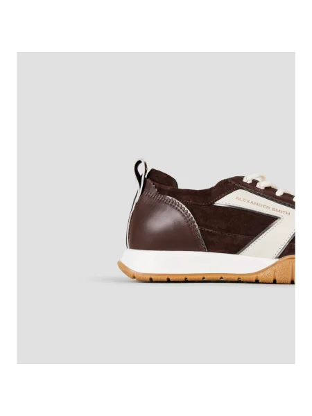 Sneakersy Alexander Smith skórzane brązowe