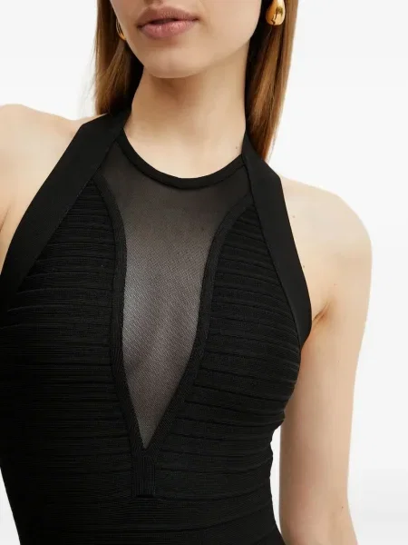 Rochie mini Hervé Léger plasă de costum negru