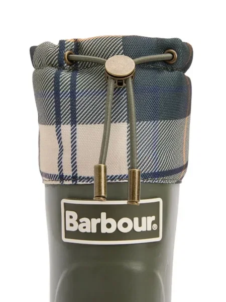 Botine Barbour în carouri cu cordon verde